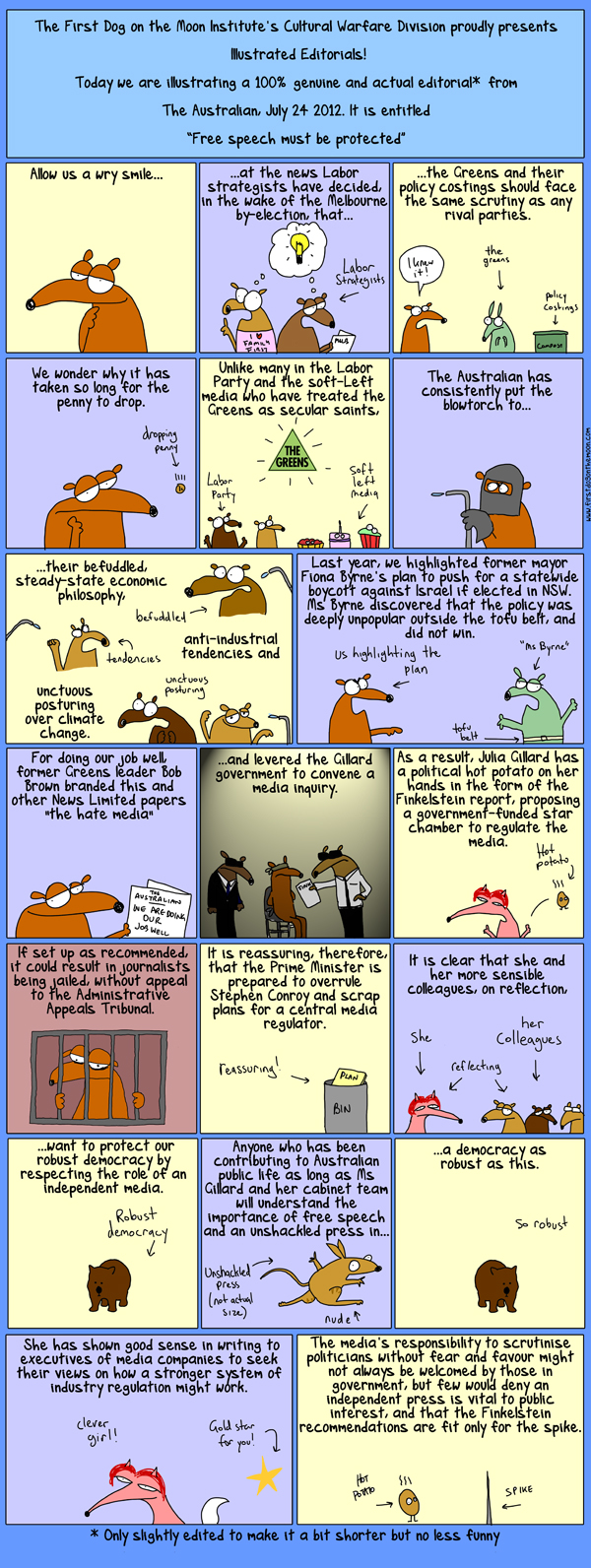 First Dog’s Illustrated Editorials! Today: The Australian.