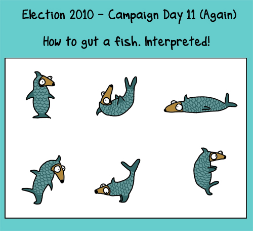 Day 11 Again – How to gut a fish. Interpreted!