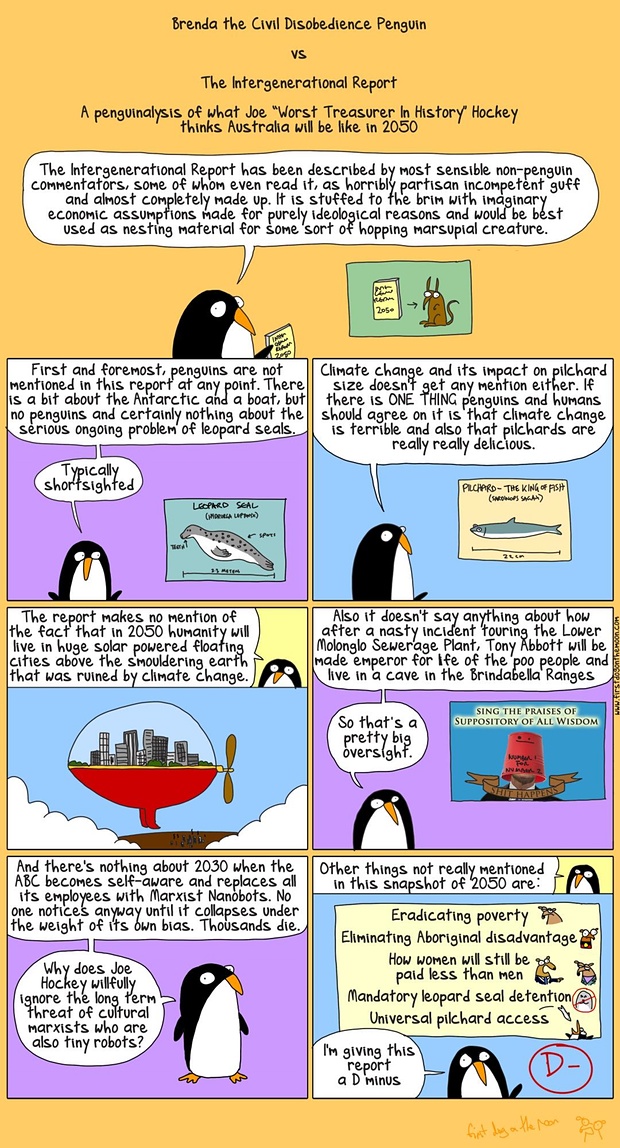 The Intergenerational report: why doesn’t it mention penguins?