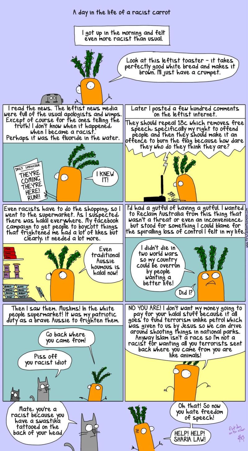 A racist carrot reclaims Australia