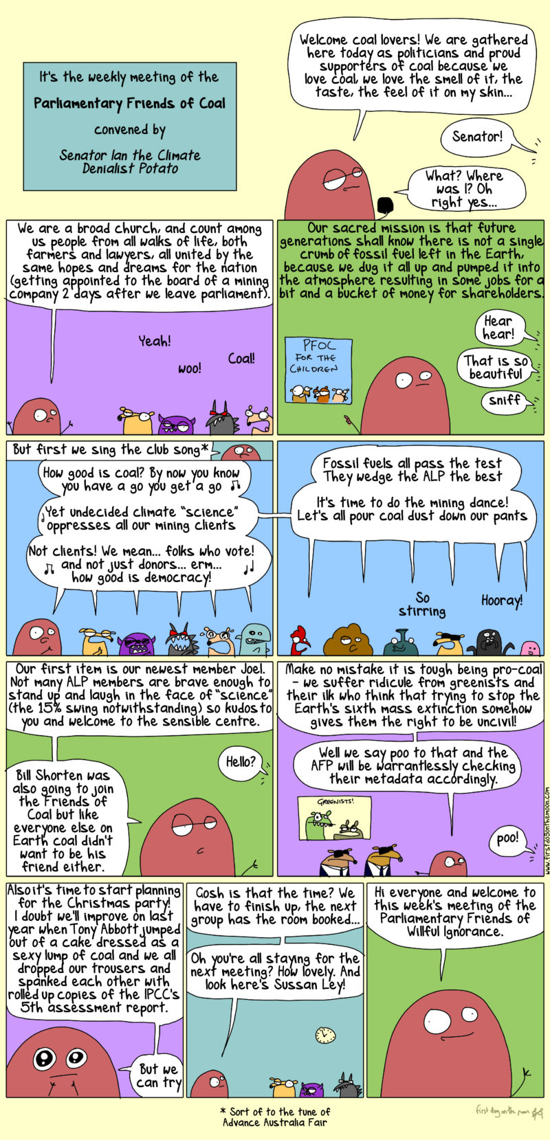 it is tough being pro-coal, just ask ian the climate denialist potato