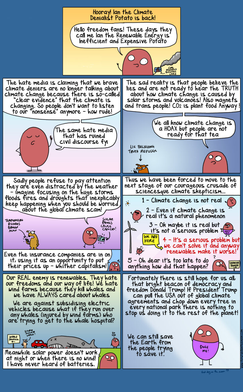 Hello freedom fans! Ian the climate denialist potato is back