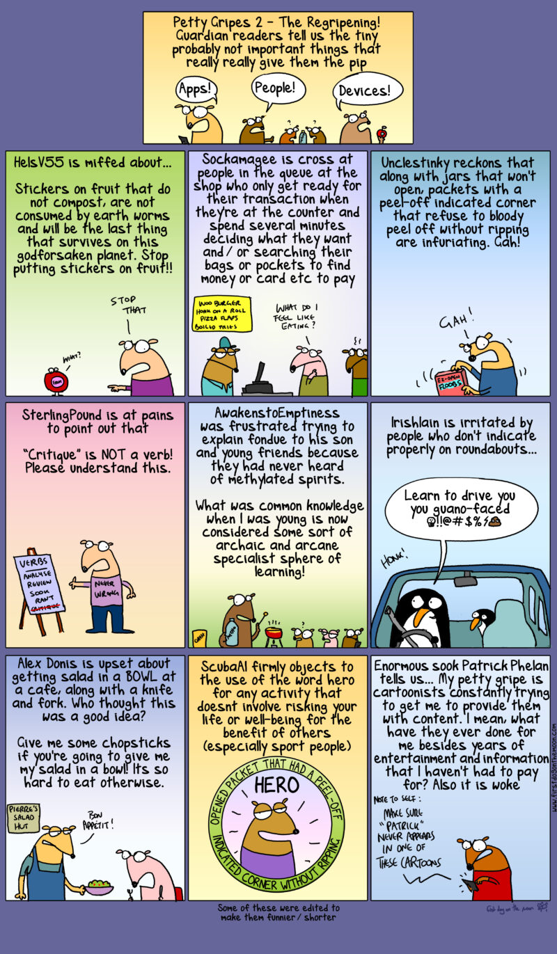 Petty Gripes 2 – The Regripening
