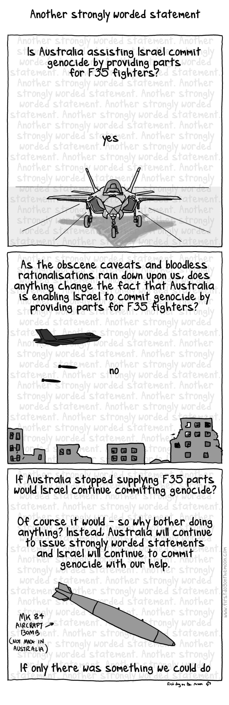 What would happen if Australia stopped supplying F-35 parts to Israel?