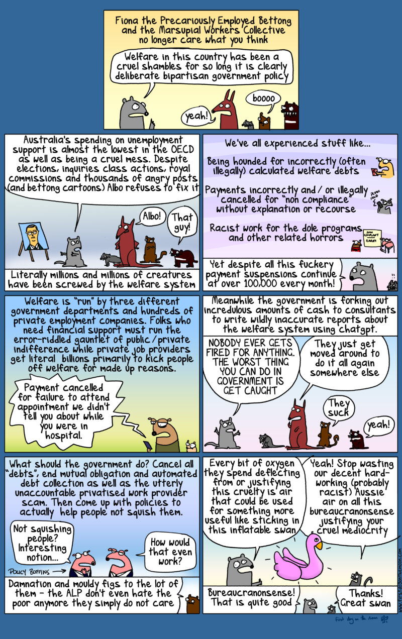 Welfare in Australia is a cruel shambles.