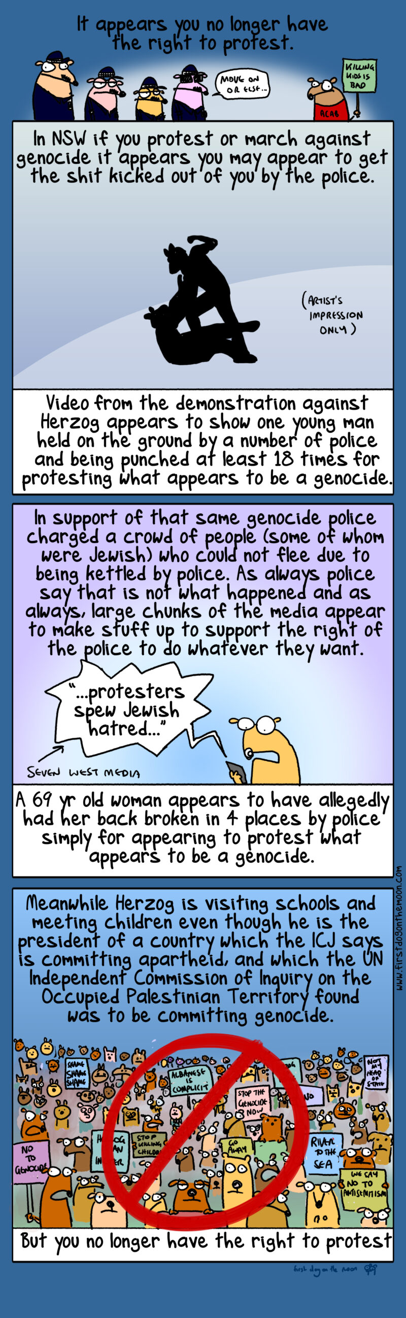 It appears you no longer have the right to protest