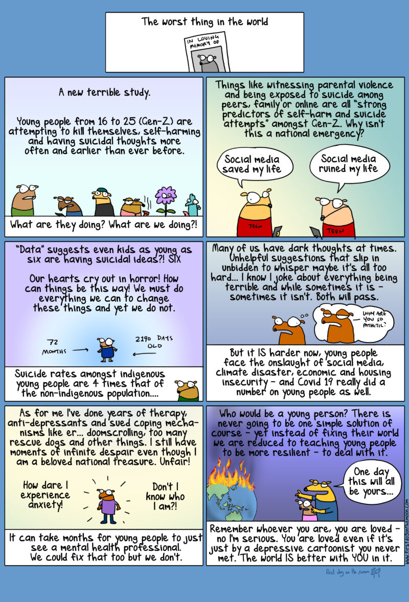 Who would be a young person? A new terrible study