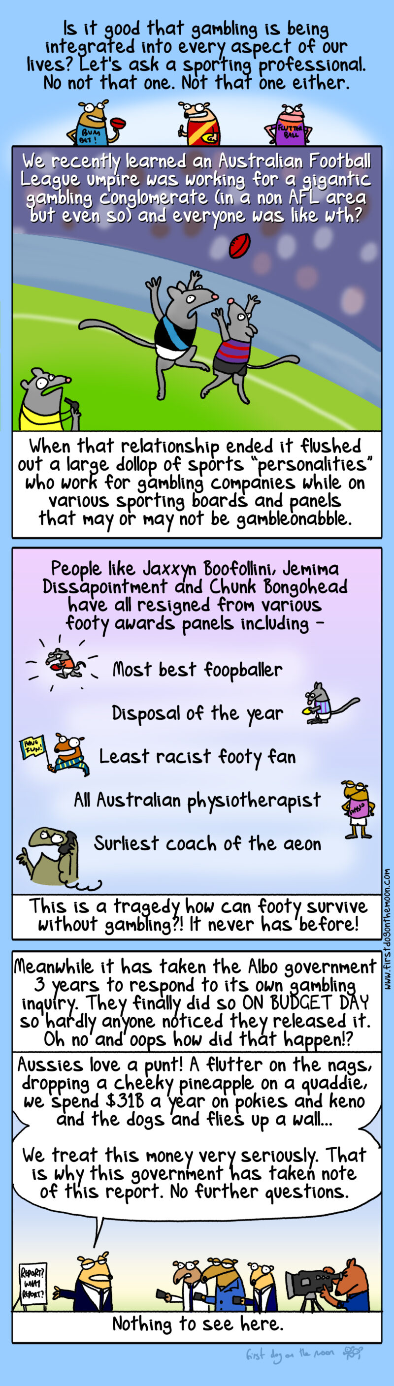 How can footy survive without gambling?! It never has before!