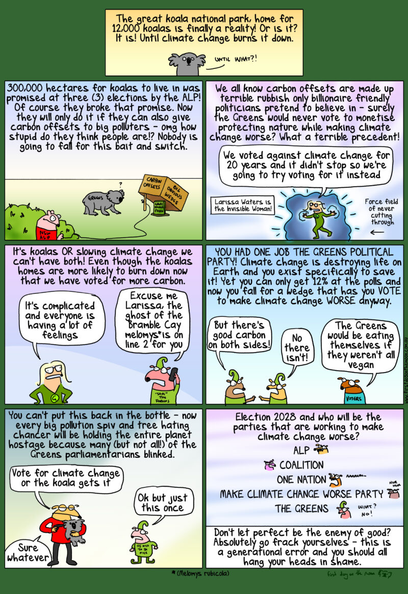 YOU HAD ONE JOB THE GREENS POLITICAL PARTY!